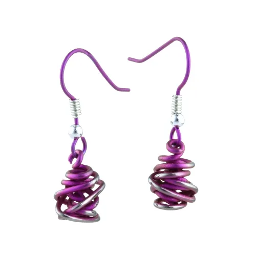 Chaos 12mm Pink Drop Earrings